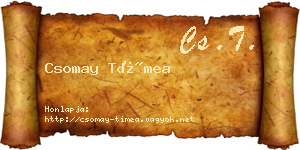 Csomay Tímea névjegykártya